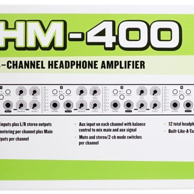 Mackie HM-400 Pro Rackmount 4-Channel Headphone Amplifier w/12 Headphone outputs image 7