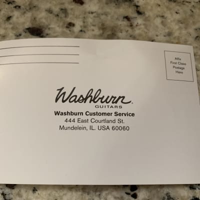 Washburn Warranty Card & Hang Tag image 7