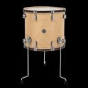PDP 16x18" Concept Maple Classic Series Floor Tom in Natural Finish w/ Walnut Stain Hoops