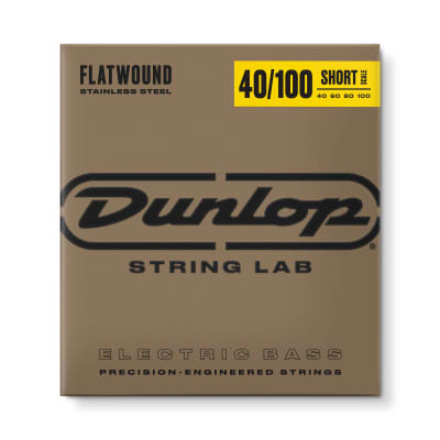 Dunlop Flatwound Stainless Steel Bass Guitar Strings; short scale gauges 40-100 image 1
