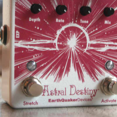 EarthQuaker Devices Astral Destiny Octal Octave Reverberation Odyssey 2021 - Present - White Sparkle / Red Print image 9