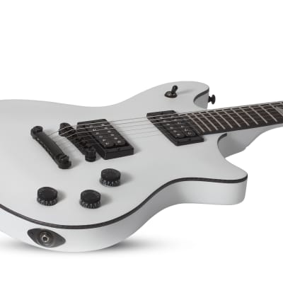 Schecter Jerry Horton Tempest Satin White SWHT Electric Guitar NAMM Display image 7