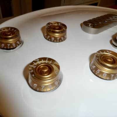 Dean Soltero Electric Guitar Gloss White 2008 with Upgrades Seymour Duncan SH-12 George Lynch Screamin' Demon Humbucker Pickup Push Pull Coil Splitting Pots Strap Locks image 23
