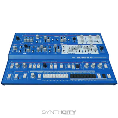 UDO Audio Super 6 Desktop 12-Voice Polyphonic Synthesizer - Blue image 2