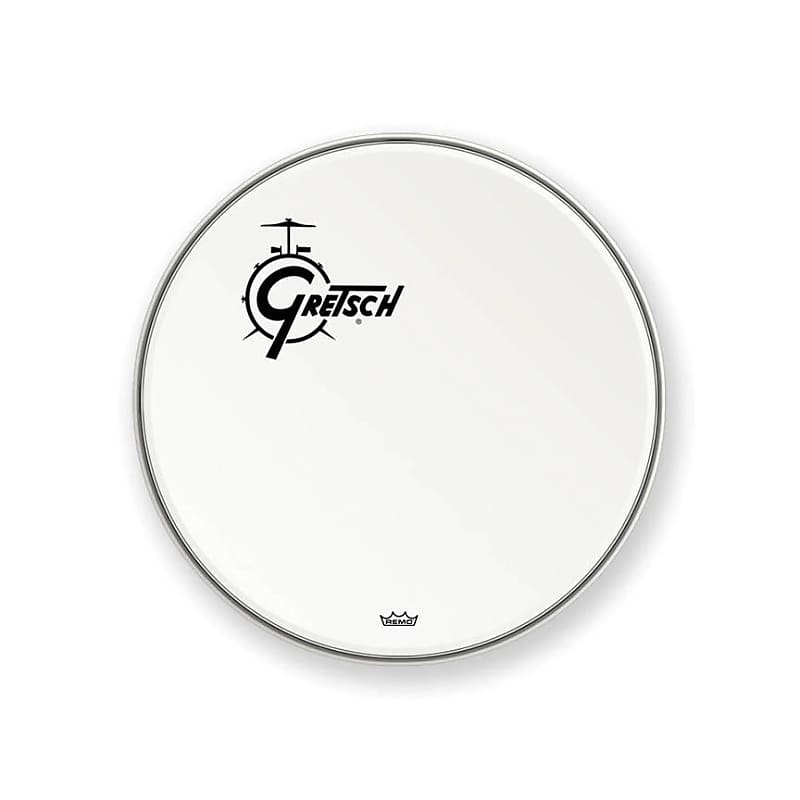Immagine Gretsch GRDHCW20O Offset Logo Coated Bass Drum Head - 20" - 1