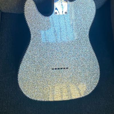 PRICE DROP-Mario Martin T Telecaster  2018 - Silver Flake with AAAA Private Stock Flamed Maple Neck FREE SHIP image 3