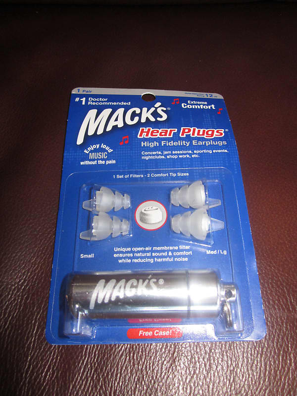 Macks 16 Hear Plugs High Fidelity Earplugs with Case Reverb
