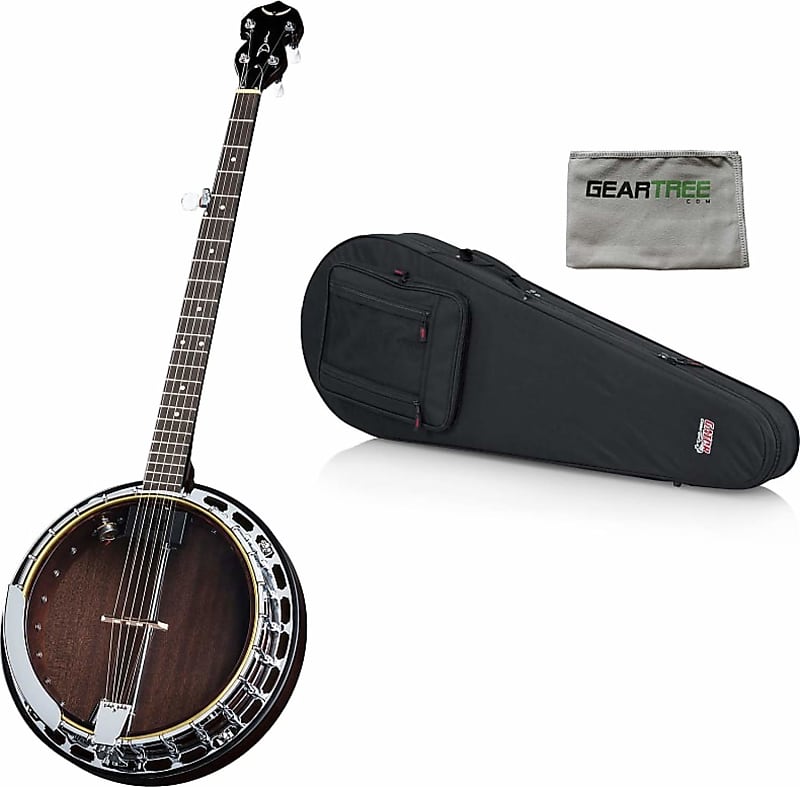 Dean BW2E PRO Backwoods 2 Pro Banjo w/ Case and Polish Cloth | Reverb