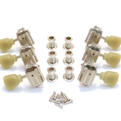 Grover Nickel 3+3 Vintage Deluxe Tuners for Gibson®/Epiphone® Guitar 135N image 2