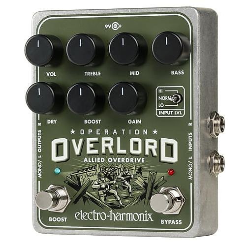 EHX Electro Harmonix Operation Overlord Allied Overdrive Guitar Effects Pedal image 1