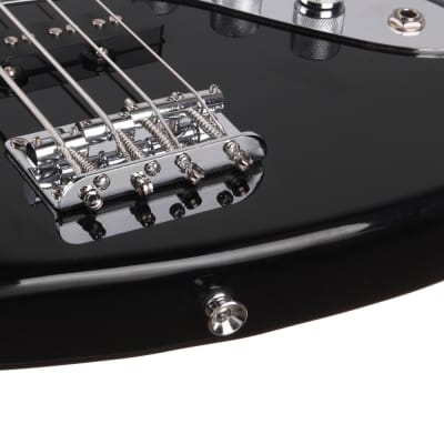 Glarry GJazz Electric Bass Guitar w/ 20W Electric Bass Amplifier Black image 6