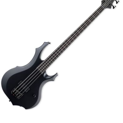 ESP LTD F-4 Black Metal Black Satin | Reverb