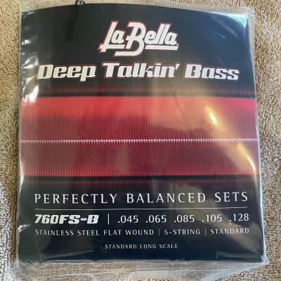 La Bella Deep Talkin' Bass 760FS- B Flatwounds (5-string) | Reverb