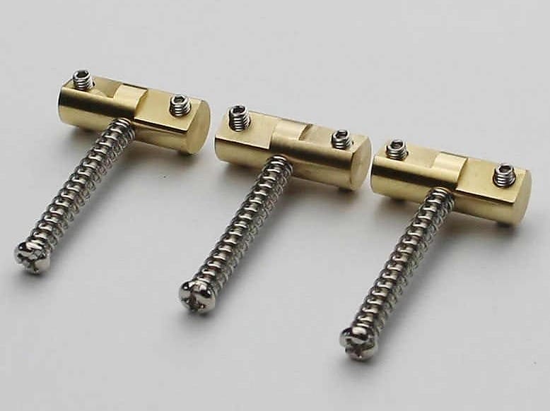 Anonymous compensated brass saddles for tele bridge image 1