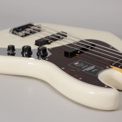 2022 Fender American Professional II Jazz Bass Olympic White w/OHSC image 7