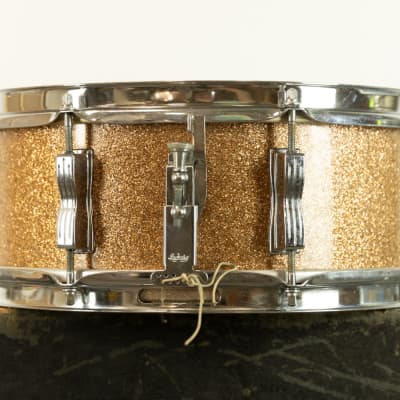 1967 Ludwig 5x14 Jazz Festival Champagne Sparkle Snare Drum 