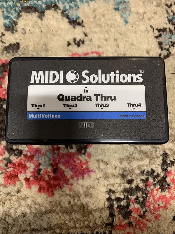 MIDI Solutions Quadra Thru 4 Output MIDI Thru Box Reverb