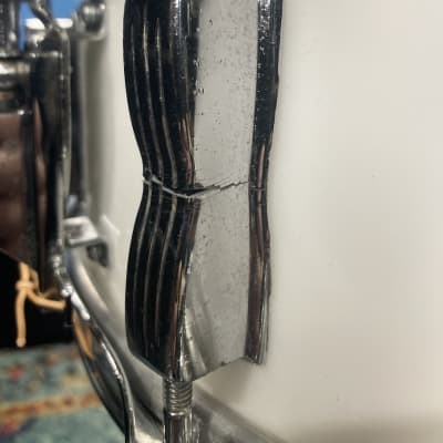 Ludwig 14x5" Vistalite, Blue and Olive Badge, Snare Drum 1976 - White image 14