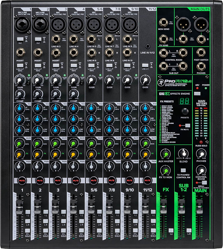 Immagine Mackie ProFX12v3 12-Channel Effects Mixer - 1