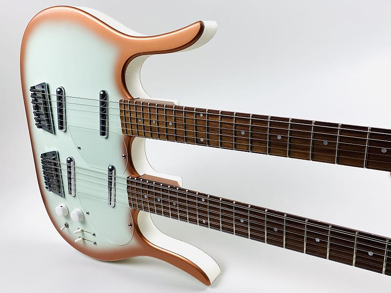 Jerry Jones Neptune Double Neck 6/12: Double the giggles, double the grins. Copper Burst image 1