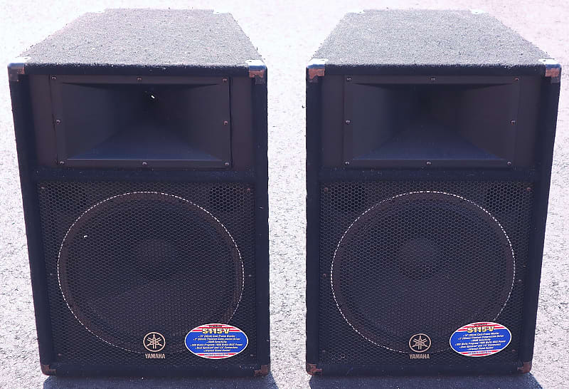 Yamaha USA S115V 1000w PA Speaker Speakers Pair | Reverb