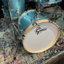 Gretsch USA Custom 4-Piece Maple Drum Set, 18", 14", 12", 4x14" 2004 - Turquoise Sparkle Nitron. Like New!!!