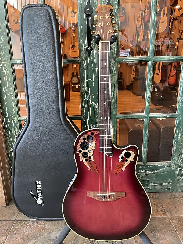 Ovation Celebrity Deluxe CS257 Acoustic Guitar - Rubyburst w