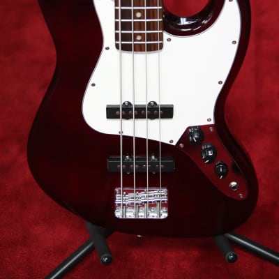 Giannini GB-1 TWR 4 String Bass Guitar Trans Wine Red Finish image 7
