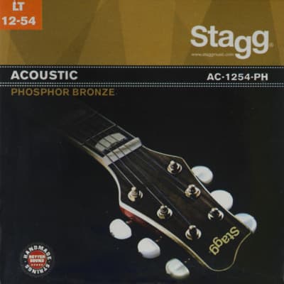 Stagg AC-1254-PH - Jeu de cordes phosphor-bronze pour guitare acoustique for sale