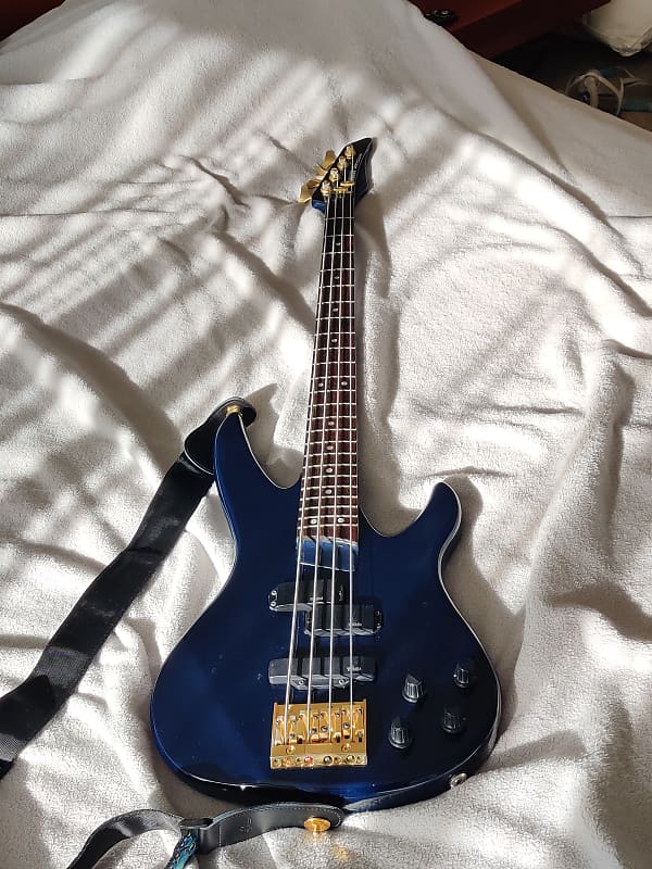 vintage 1990 Yamaha RBX 800 RBX800A trans midnight blue active PJ 4-string  bass