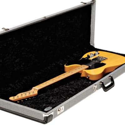 Fender G&G Deluxe Strat/Tele Hardshell Case, Black Tweed with | Reverb