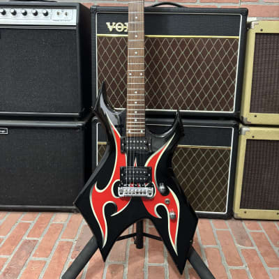 B.C. Rich Warlock Black & Red Tribal image 2