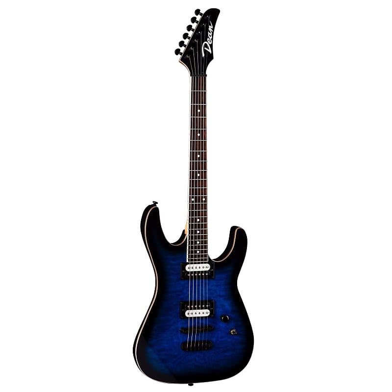 Dean MDX Electric Guitar, Quilt Maple, Trans Blue Burst, MDX QM TBB image 1