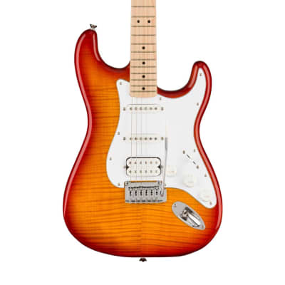 Squier Affinity Series HSS Stratocaster FMT Electric Guitar, Maple FB, Sienna Sunburst image 3