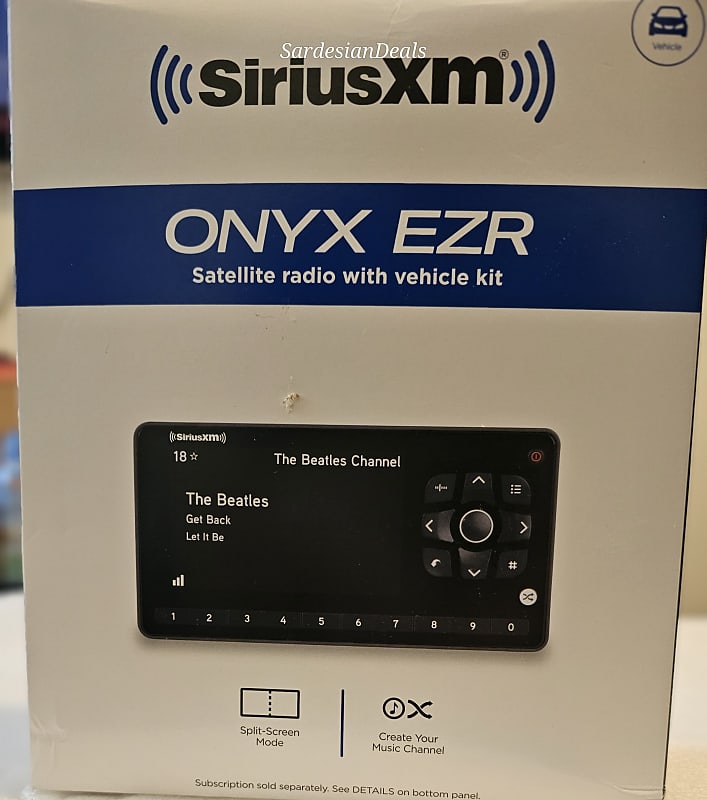 SiriusXM SXEZR1V1 Onyx EZR Satellite Radio With Vehicle Kit, Receive 3