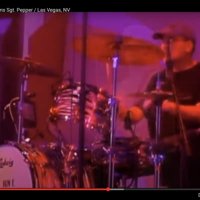 Bun E. Carlos’s Cheap Trick Signed, Sgt. Pepper, Ludwig, Zildjian 2007 Black Oyster Maple Classic. image 5