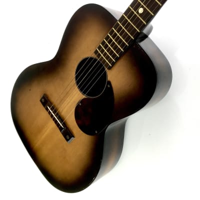 1960s Vintage Burst Solid Woods Silvertone Kay Acoustic Guitar Lacquer Finish Tortoise Binding HSC image 18