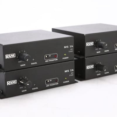 4 Rane MS 1b Microphone Mic Preamp Preamplifier w/ 2 Rack Shelves