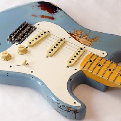 Fender Stratocaster 59 Hv Relic Blue MB-PW image 10