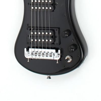 Hofner HOF-HCT-SH-DLX- BK-O Deluxe Shorty Electric Travel Guitar - Black - with Gig Bag for sale