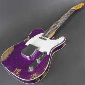 1960 Fender Custom Telecaster  Heavy Relic Magenta  Sparkle image 8