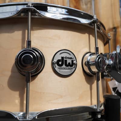DW USA Collectors Series  - Natural Satin Oil 6.5 x 14" Maple Snare Drum w/ Chrome Hdw. (2023) image 4