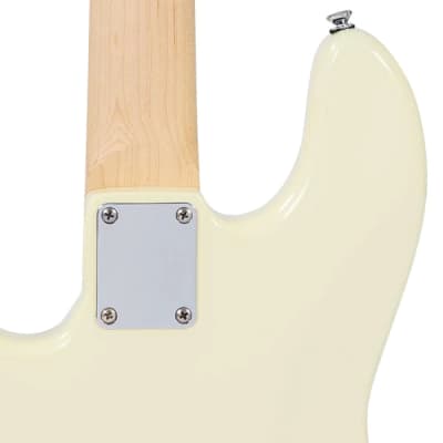 Vintage VJ74MVW ReIssued Maple Fingerboard Bass Guitar ~ Vintage White image 6