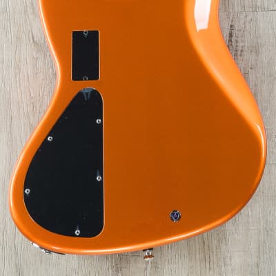 Mike Lull Custom Guitars M5V 5-String Bass Birdseye Maple Fingerboard Orange image 6