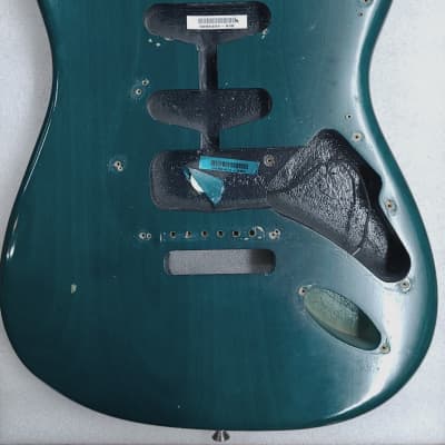 Custom Fender American Stratocaster 2002 CS69 Pups Teal Green Transparent Light Relic image 16