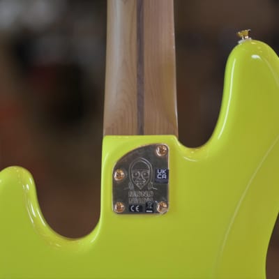 Fender MonoNeon Jazz Bass V - Neon Yellow and Orange image 4