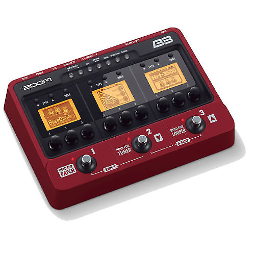 Zoom B3 Bass Effects and Amp Simulator Red image 1