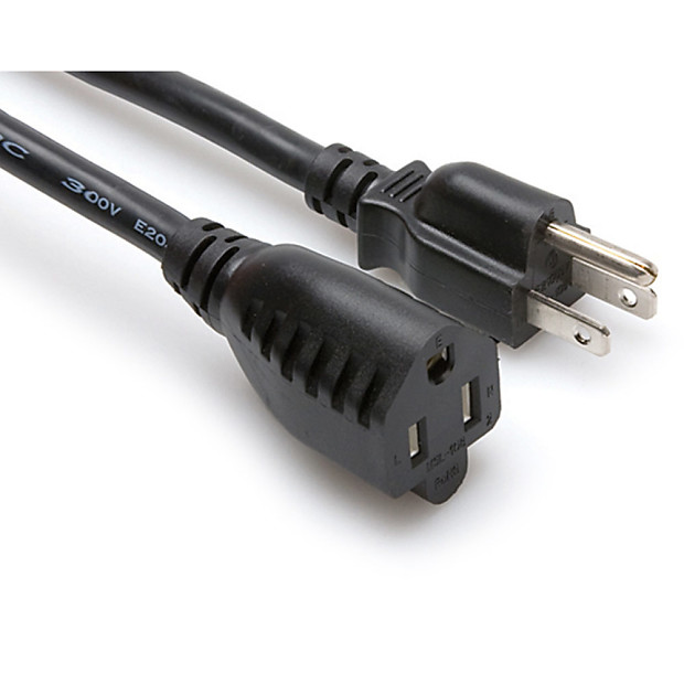 Hosa PWX-4100 NEMA 5-15R to NEMA 5-15P Power Extension Cable - 100' image 1