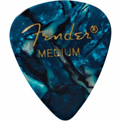 Fender 351 Shape Premier Celluloid Guitar Picks, Medium, Ocean Turquoise, 12-Pack image 1