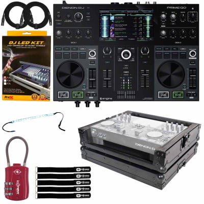Denon DJ PRIME GO 2-Deck Rechargeable Portable DJ System w Black Flight Case image 1